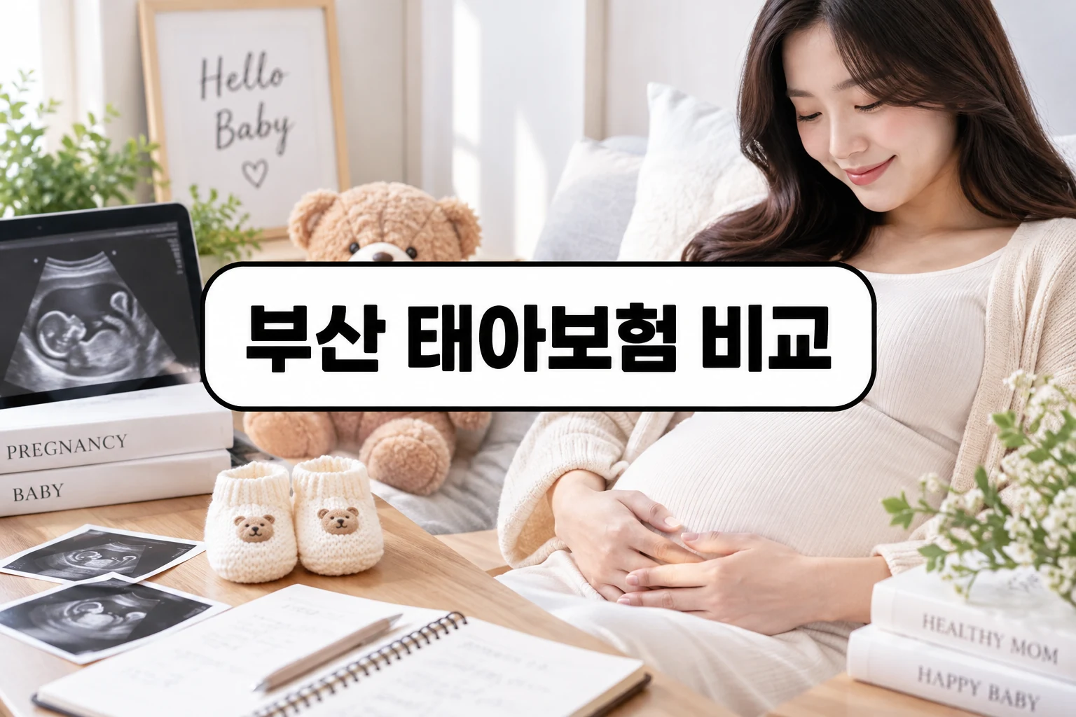 부산 산부인과 일정표와 임신 주수 메모 - 부산 태아보험 비교